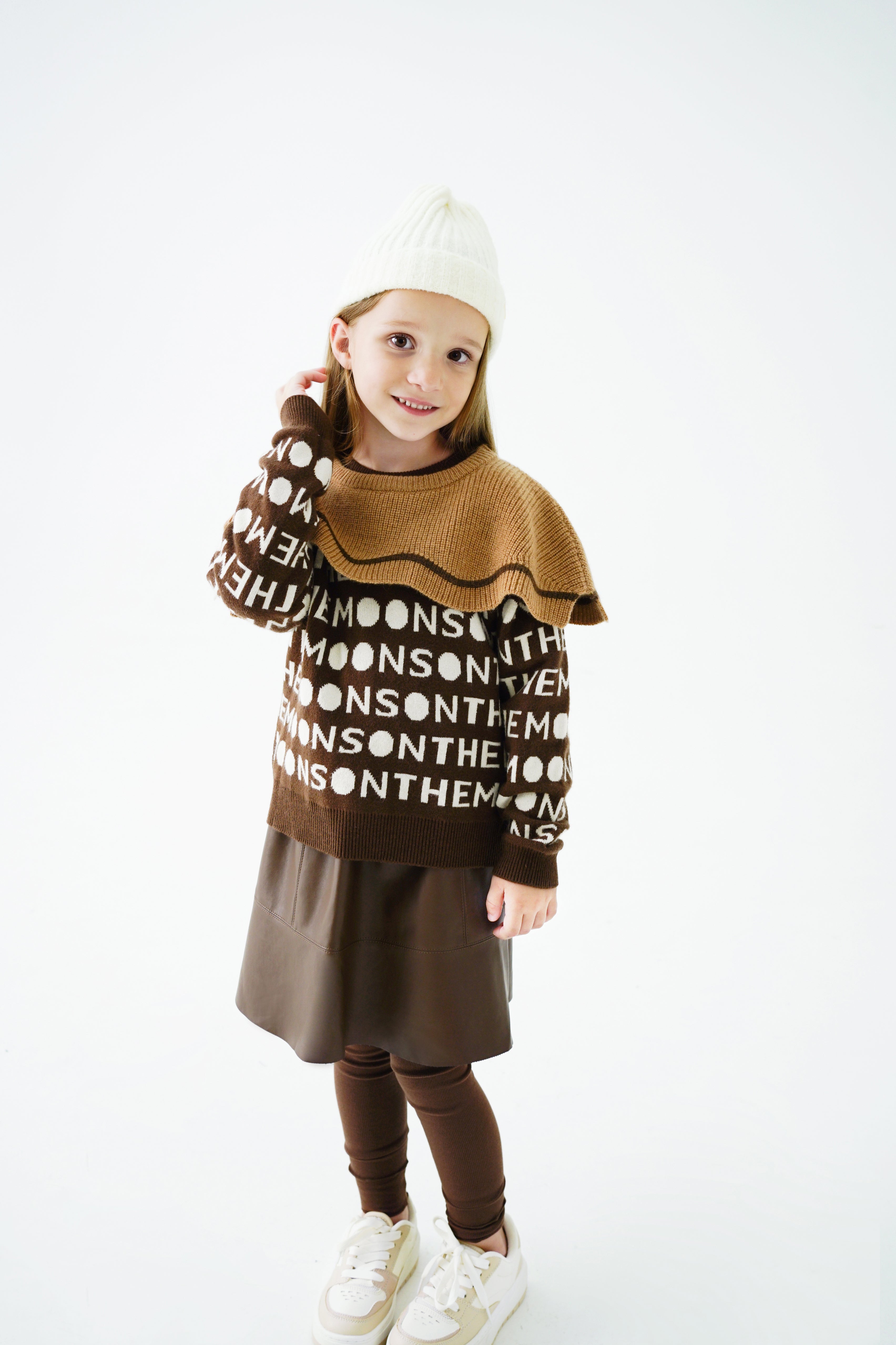 Knit Sweater in Brown KTS2310A18