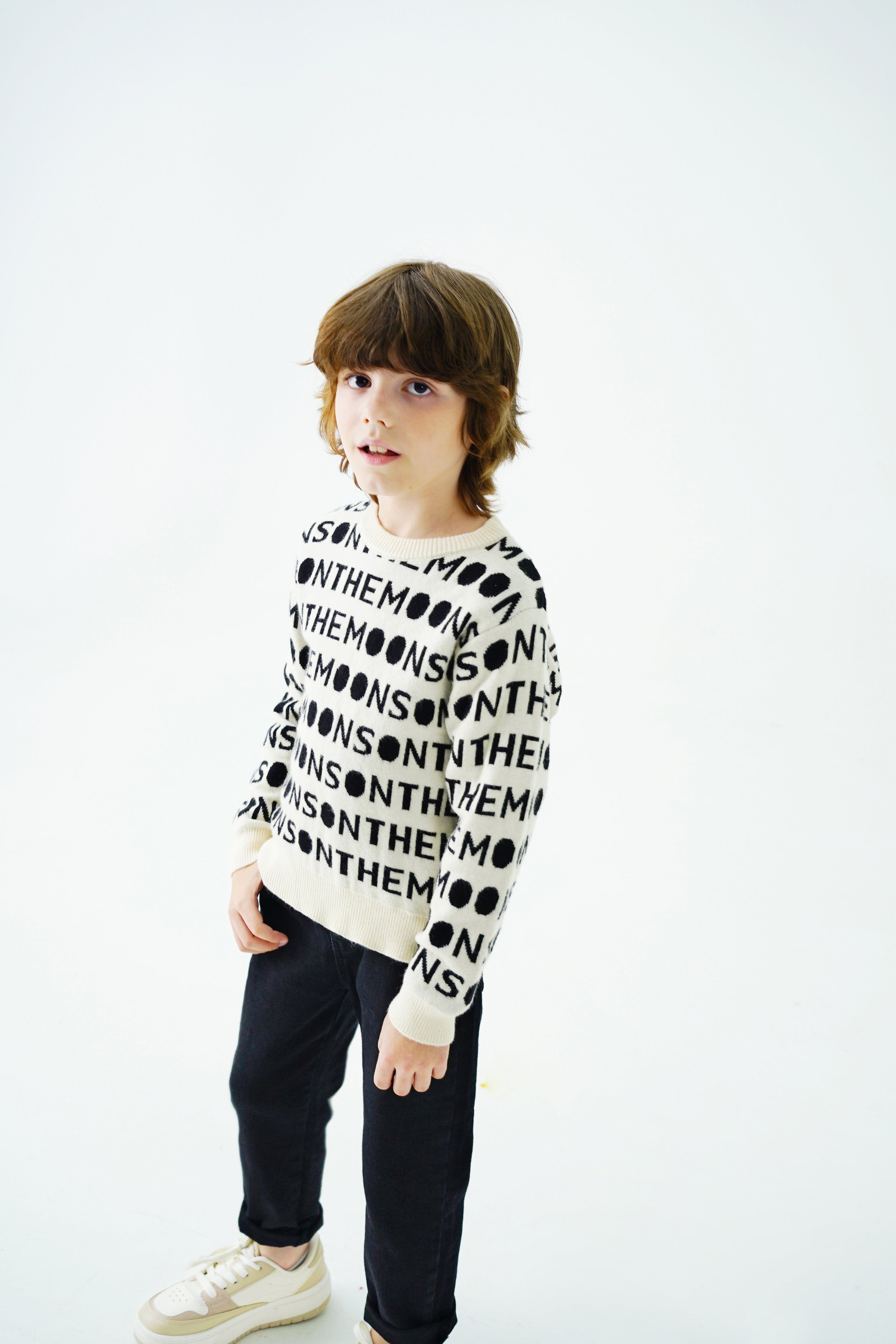 Knit Sweater Black/White KTS2310A18