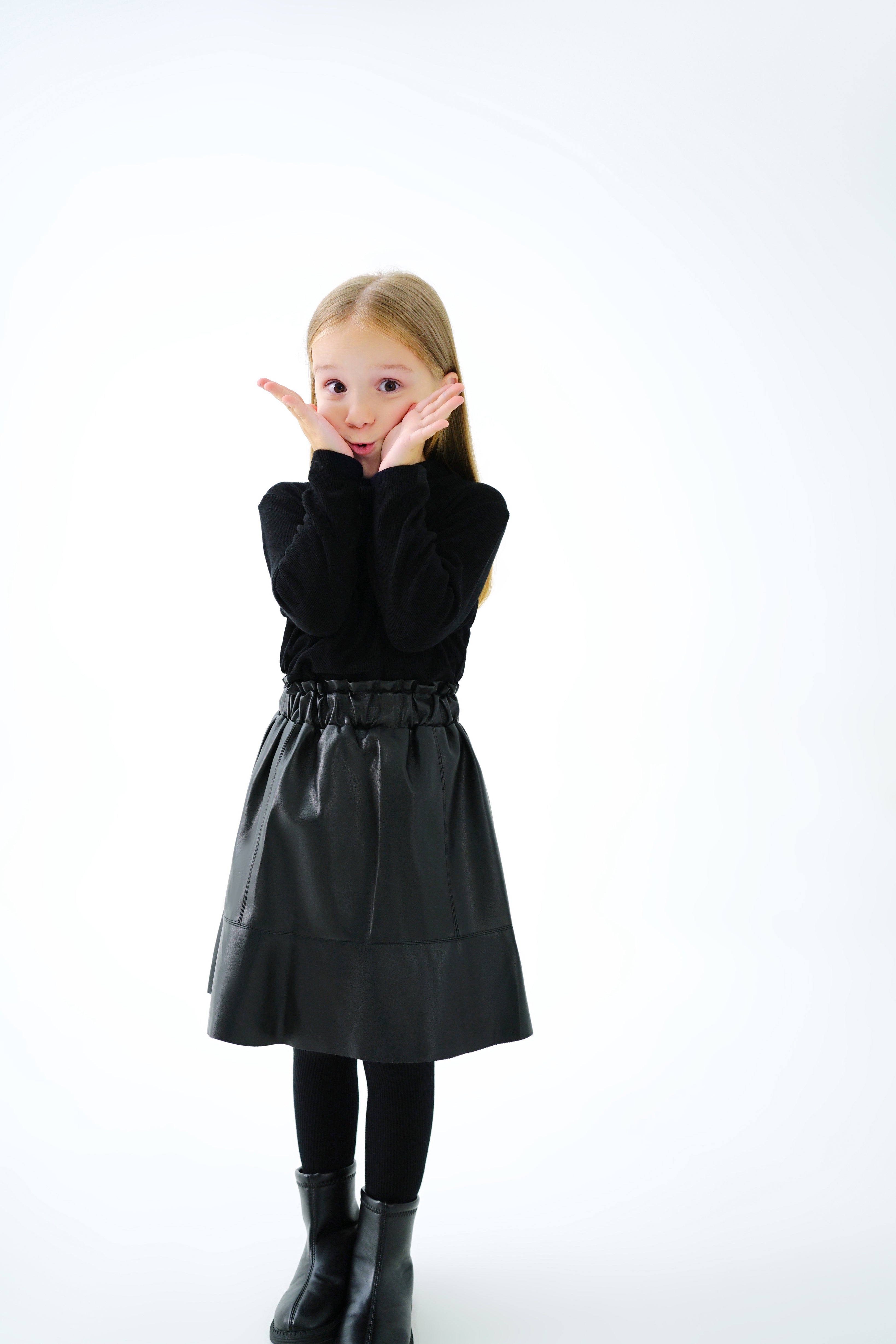 Leather Skirt Black KSK2310A28